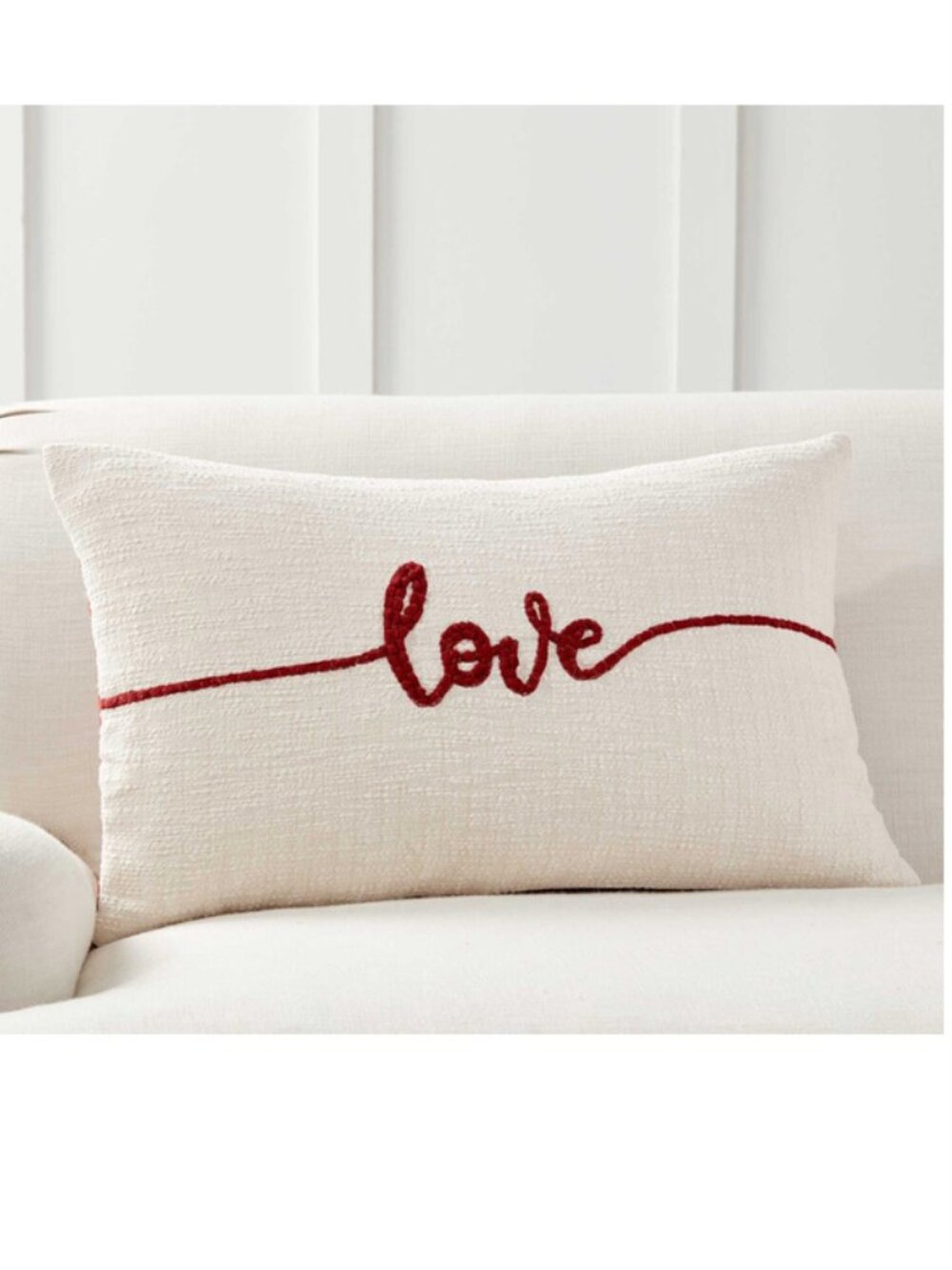 Pottery Barn "Love" Embroidered Pillow Cover